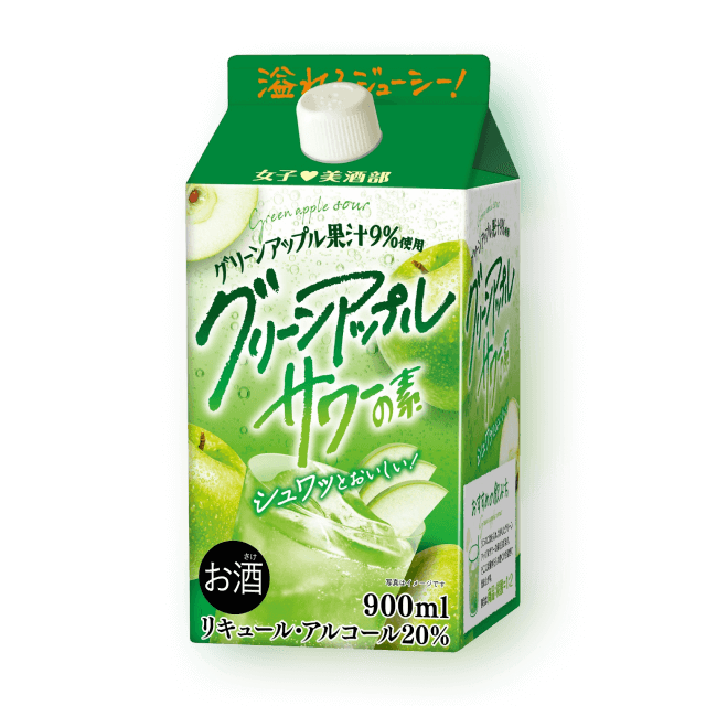 죠시비슈부 그린애플 사와 팩 900ml (사과 사케)