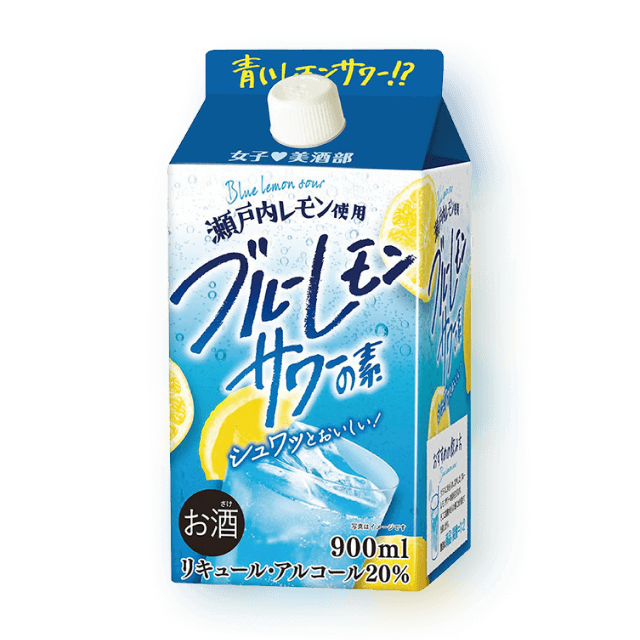 죠시비슈부 블루레몬 사와 팩 900ml (블루레몬 사케)